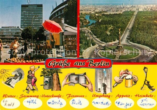 Berlin Platz Siegessäule Karikaturen