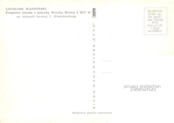 Lidzbark Warminski Fragment miasta z gotycka Wysoka Brama – Bild 2