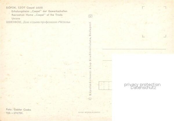 Siofok Erholungsheim Csepel der Gewerkschaften – Bild 2