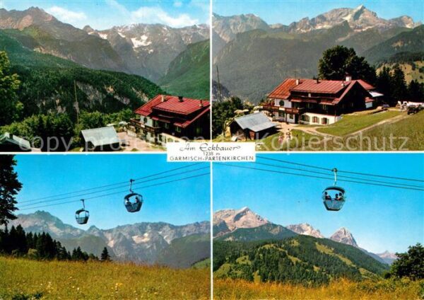 Garmisch-Partenkirchen Berggasthof Eckbauer Bergbahn Alpenpano