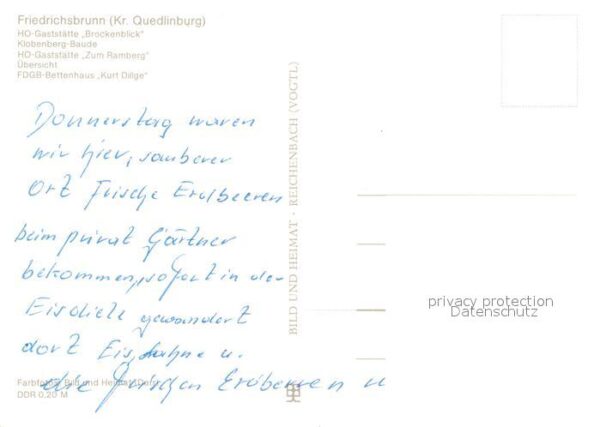 Friedrichsbrunn Harz HO Gaststätte Brockenblick Klobenberg B – Bild 2