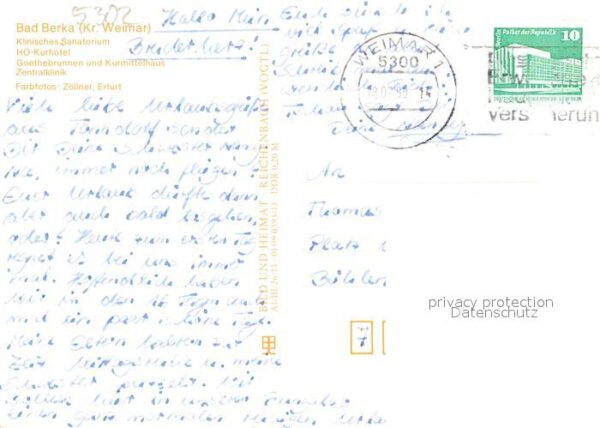 Bad Berka Sanatorium HO Kurhotel Goethebrunnen Ku – Bild 2