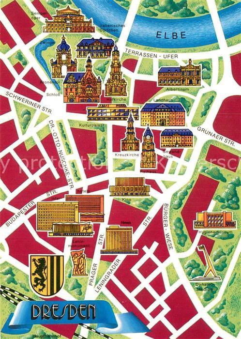Dresden Stadtplan mit Sehenswürdigkeiten