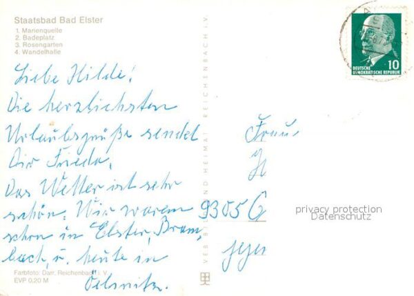 Bad Elster Marienquelle Badeplatz Rosengarten Wand – Bild 2