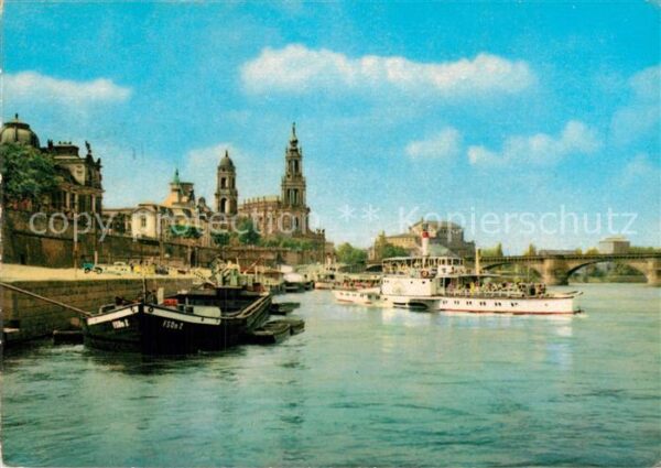 Dresden Elbansicht mit Brühlscher Terrasse Frac