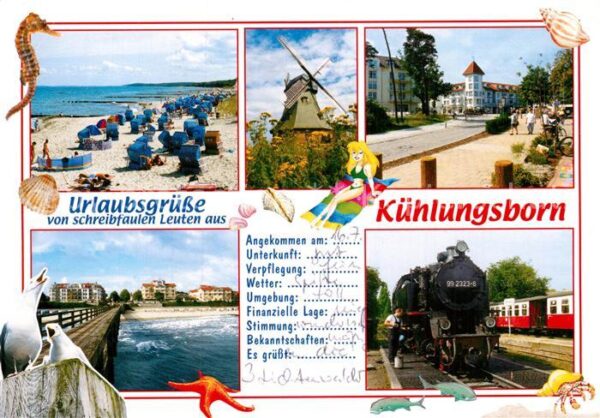 Kuehlungsborn Ostseebad Strand Windmühle Hotel Seebrücke Dampfl