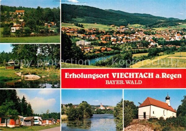 Viechtach Bayerischer Wald Panorama Erholungsort Teich Campingplat