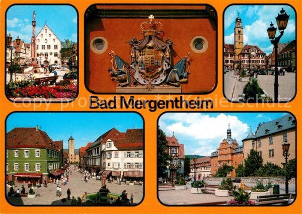 Bad Mergentheim Marktplatz Säule Brunnen Deutschordenss