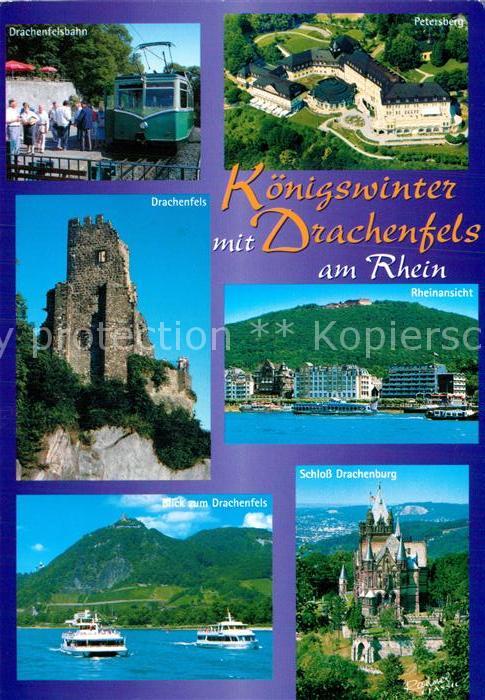 Koenigswinter Drachenfels Bergbahn Petersberg Rheinan