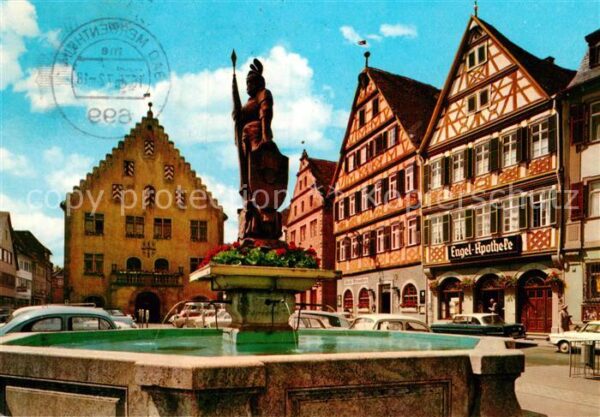 Bad Mergentheim Marktplatz Fachwerkhäuser Milchlingsbru