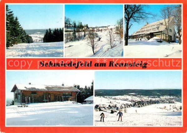 Schmiedefeld Rennsteig Teilansicht Bahnhof FDGB Erholungsheim