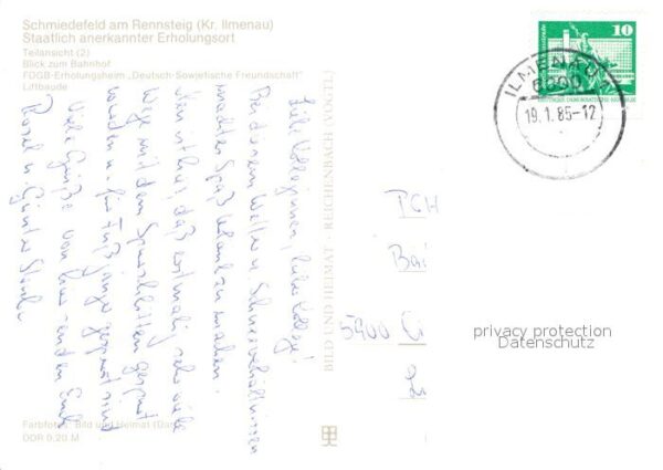 Schmiedefeld Rennsteig Teilansicht Bahnhof FDGB Erholungsheim – Bild 2