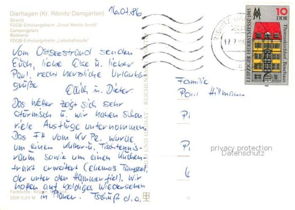 Dierhagen Ostseebad Strand FDGB Erholungsheime Campingplatz – Bild 2
