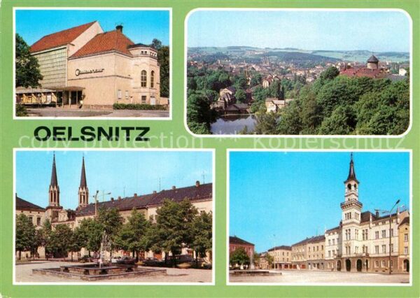 Oelsnitz Vogtland Kulturhaus Teilansicht Ernst Thälmann P