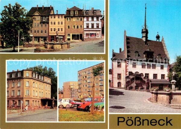 Poessneck Markt Mauritiusbrunnen HO Hotel Posthir