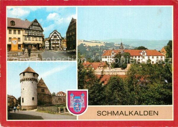 Schmalkalden Blick zum Altmarkt Pulverturm Schloss W