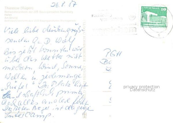 Thiessow Ostseebad Ruegen Betriebsferienheime Hafen Strand – Bild 2