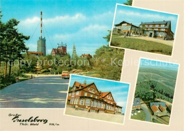 Grosser Inselsberg Sender Berggasthaus Landschaftspanorama