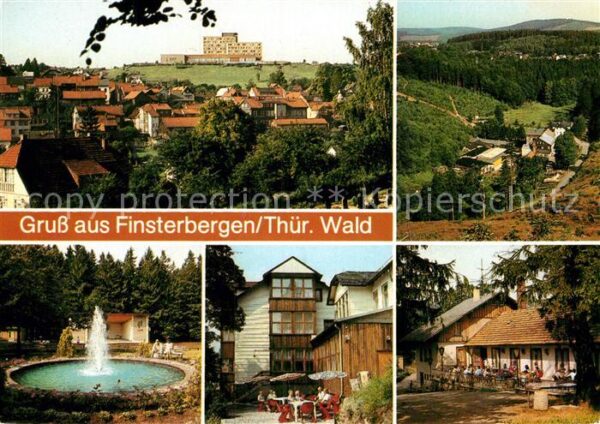 Finsterbergen Blick zum FDGB Erholungsheim Wilhelm Pi