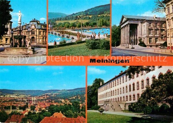 Meiningen Thueringen Heinrichsbrunnen Platz der Republik Fre
