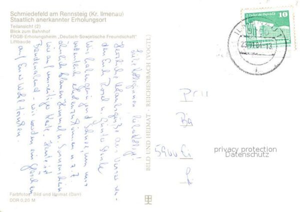 Schmiedefeld Rennsteig Winterpanorama Bahnhof FDGB Erholungshe – Bild 2