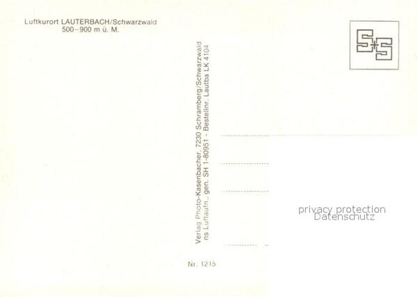 Lauterbach Schwarzwald Luftkurort Fliegeraufnahme – Bild 2