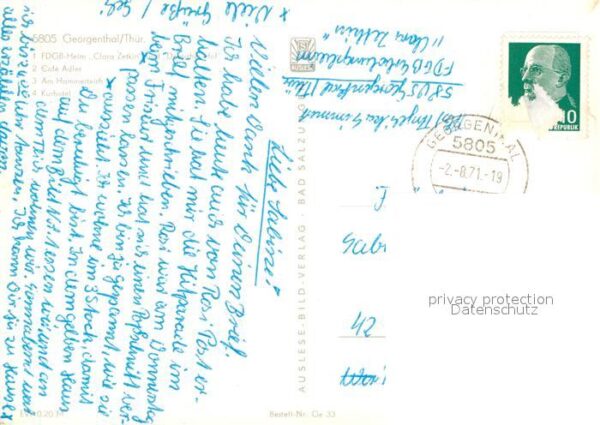 Georgenthal Gotha FDGB Heim Cafe Adler Hammerteich Kurhot – Bild 2