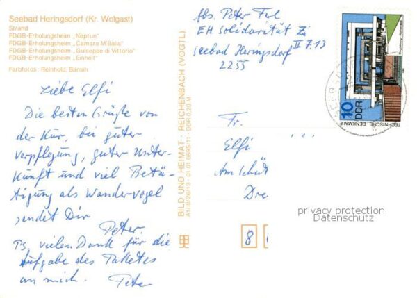Heringsdorf Ostseebad Usedom Strand FDGB Erholungsheime – Bild 2