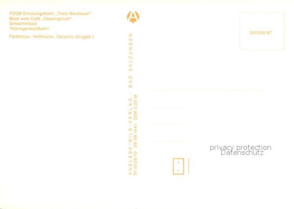 Tabarz FDGB Erholungsheim Cafe Deysingslust Sc – Bild 2