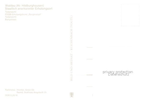 Waldau Hildburghausen Teilansicht FDGB Erholungsheim Bergkris – Bild 2