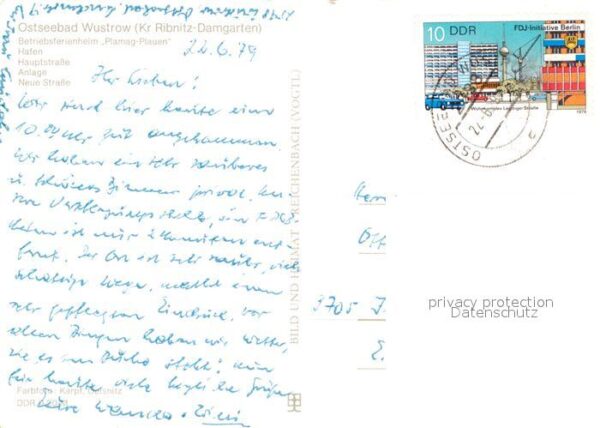 Wustrow Ostseebad Betriebsferienheim Plamag Plauen Hafen – Bild 2