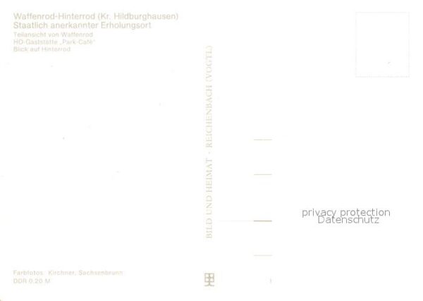 Hinterrod Waffenrod Teilansicht HO Gaststätte Parkcafe – Bild 2