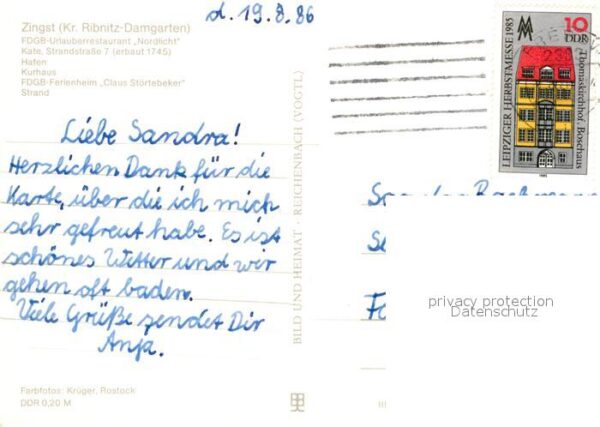 Zingst Ostseebad FDGB Urlauberrestaurant Kate Hafen Kurh – Bild 2