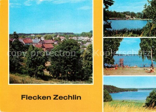 Zechlin Flecken Teilansicht Schwarzer See Grosser Zechl