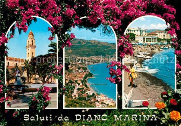Diano Marina Fliegeraufnahme Strand