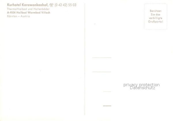 Villach Kaernten Kurhotel Karawankenhof Heilbäder – Bild 2