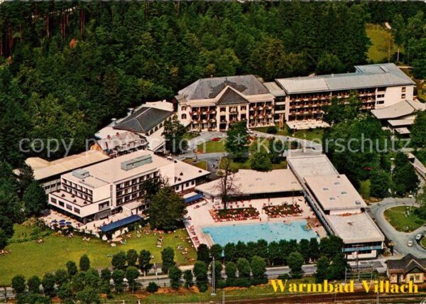 Villach Kaernten Fliegeraufnahme Warmbad