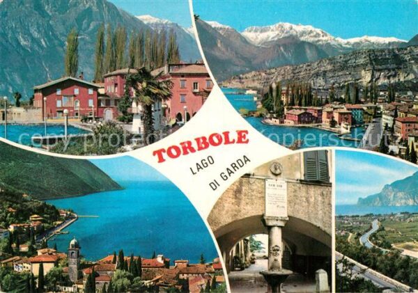 Torbole Lago di Garda Partien am See Fliegeraufnahmen