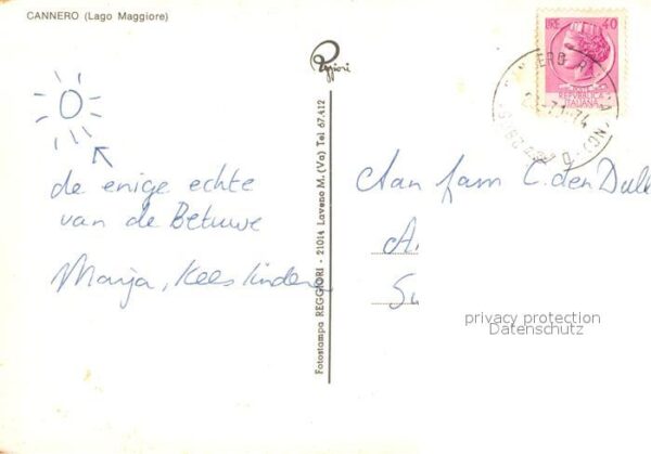 Cannero Riviera Lago Maggiore Fliegeraufnahme Camping Strand – Bild 2
