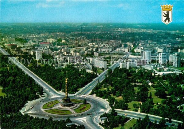 Berlin Fliegeraufnahme Tiergarten Siegessäule