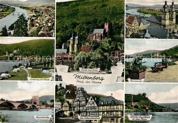 Miltenberg Main Burg Camping am Main Mainbrücke Schnatt
