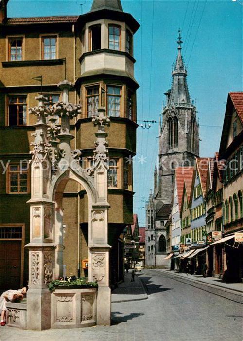 Reutlingen BW Wilhelmstrasse mit Lindenbrunnen