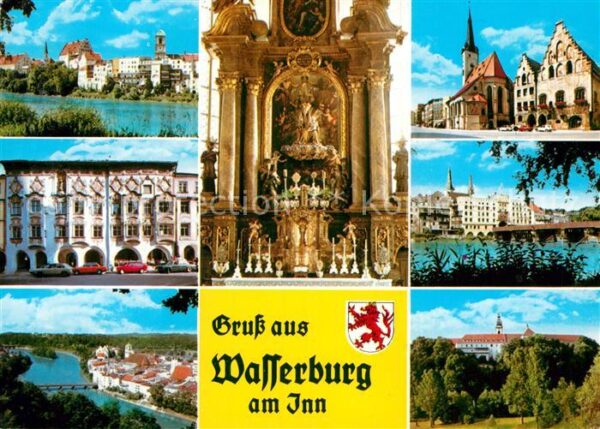 Wasserburg Inn Gebäude Kirche Innpartie