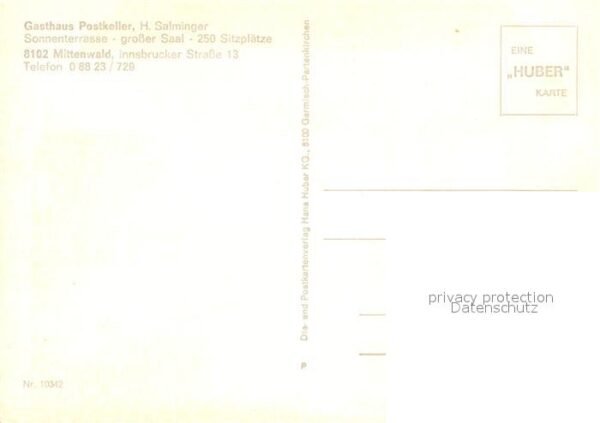 Mittenwald Bayern Gasthaus Postkeller H. Salminger – Bild 2
