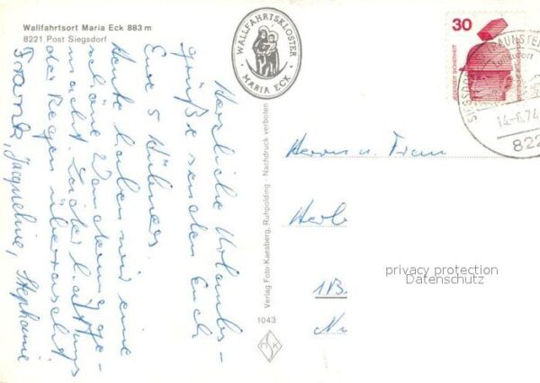 Siegsdorf Oberbayern Wallfahrtsort Maria Eck – Bild 2