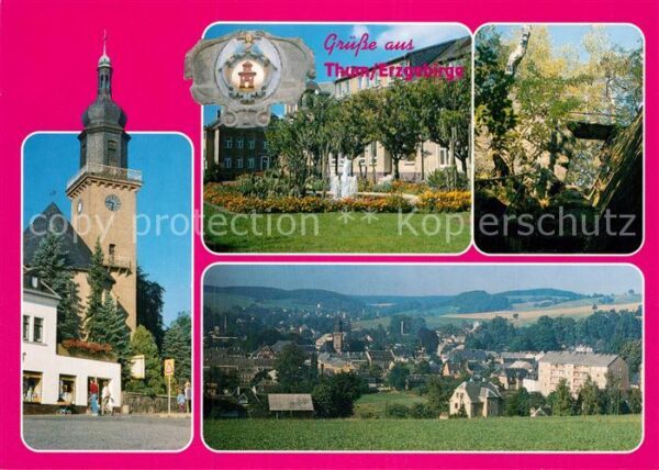 Thum Erzgebirge Kirche Rathaus Basteiaufgang