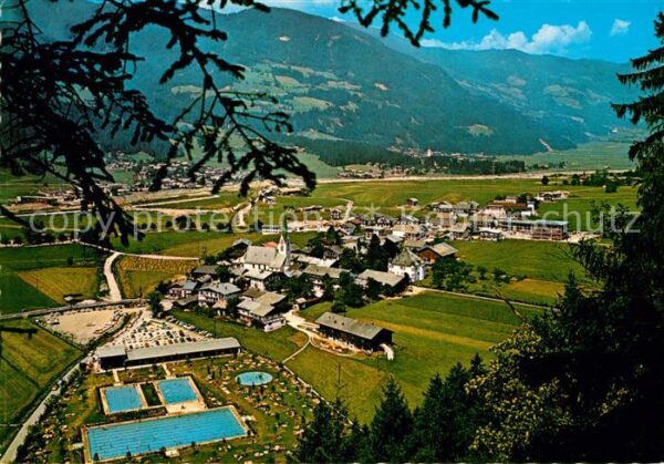 Stumm Zillertal Fliegeraufnahme mit Freibad