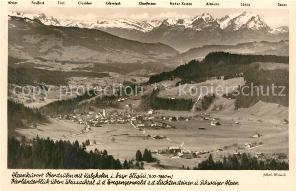 Oberstaufen Alpenkurort mit Kalzhofen Vierländerbli