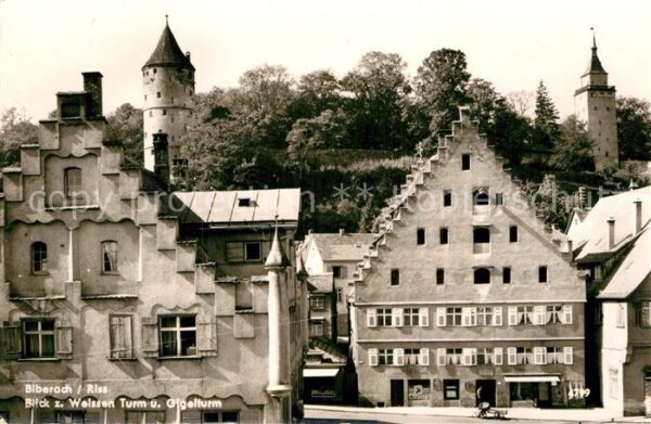 Biberach Riss Blick zum Weissen Turm und Gigelturm Al