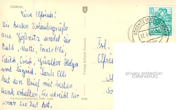 Goessnitz Schmoelln Ortsansicht mit Kirche – Bild 2